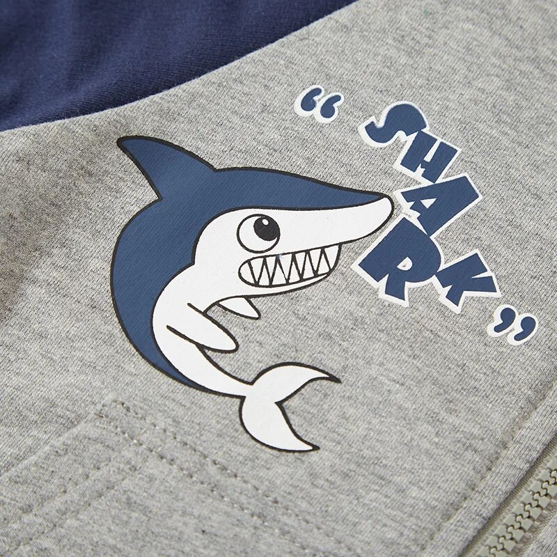 SAILEROAD 2023 Naujasis ruduo 2–7 m. Drabužiai Medvilniniai Viršutiniai drabužiai Animaciniai filmai Rykliai Kūdikiai Berniukai Viršutiniai vaikams Mažylių megztiniai