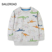 SAILEROAD Pavasaris Nauji berniukai 2-7 metų Drabužiai Medvilniniai Viršutiniai drabužiai Animaciniai filmai Dinozaurai Kūdikių Viršutiniai Mergaitėms Vaikams Mažiems vaikams Megztiniai megztiniai