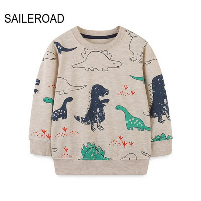 SAILEROAD Pavasaris Nauji berniukai 2-7 metų Drabužiai Medvilniniai Viršutiniai drabužiai Animaciniai filmai Dinozaurai Kūdikių Viršutiniai Mergaitėms Vaikams Mažiems vaikams Megztiniai megztiniai