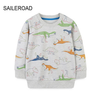 SAILEROAD Pavasaris Nauji berniukai 2-7 metų Drabužiai Medvilniniai Viršutiniai drabužiai Animaciniai filmai Dinozaurai Kūdikių Viršutiniai Mergaitėms Vaikams Mažiems vaikams Megztiniai megztiniai