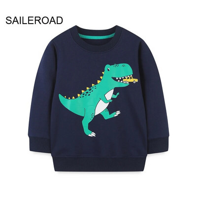 SAILEROAD Pavasaris Nauji berniukai 2-7 metų Drabužiai Medvilniniai Viršutiniai drabužiai Animaciniai filmai Dinozaurai Kūdikių Viršutiniai Mergaitėms Vaikams Mažiems vaikams Megztiniai megztiniai