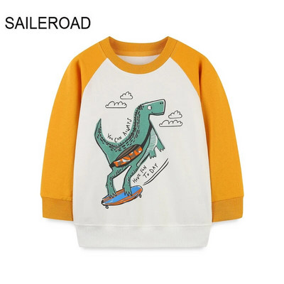 SAILEROAD Pavasaris Nauji berniukai 2-7 metų Drabužiai Medvilniniai Viršutiniai drabužiai Animaciniai filmai Dinozaurai Kūdikių Viršutiniai Mergaitėms Vaikams Mažiems vaikams Megztiniai megztiniai