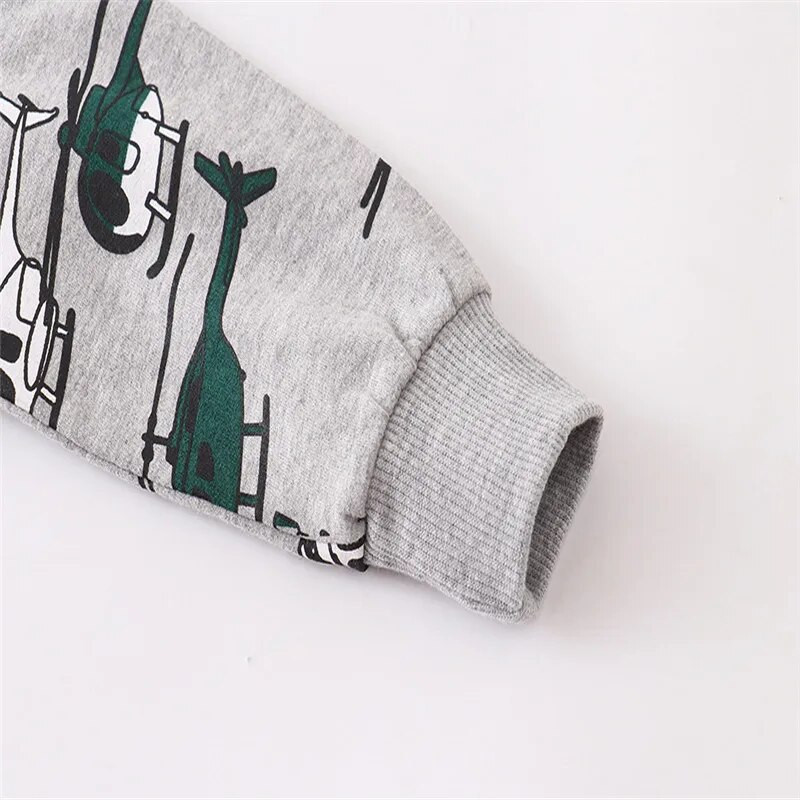 Šokinėjimo metrai Naujas atvykimas Animacinis filmas Orlaiviai Berniukams Megztiniai rudeniui Žiema Medvilniniai Vaikiški Drabužiai Mažiems vaikams ilgomis rankovėmis