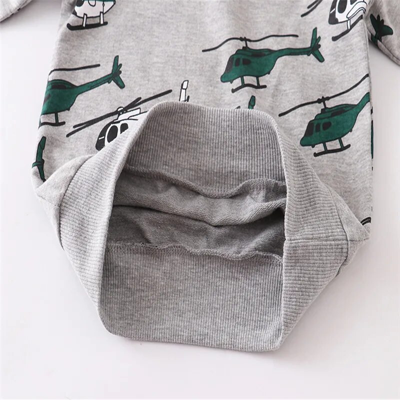 Šokinėjimo metrai Naujas atvykimas Animacinis filmas Orlaiviai Berniukams Megztiniai rudeniui Žiema Medvilniniai Vaikiški Drabužiai Mažiems vaikams ilgomis rankovėmis