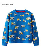SAILEROAD 2023 Bērnu apģērbi Zēniem Rudens Jauni Apģērbi Kokvilnas Virsdrēbes Karikatūra Ekskavatori Bērnu topiņi Mazu bērnu džemperi Kaputes