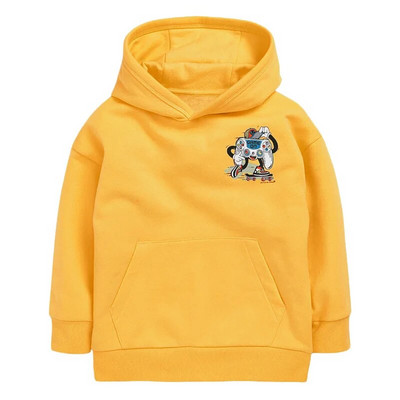 Little maven 2023. gada rudens un ziemas mazuļu zēni, jauni modes topi, kokvilnas džemperis ar kapuci, flīsa džemperis bērniem no 2 līdz 7 g.