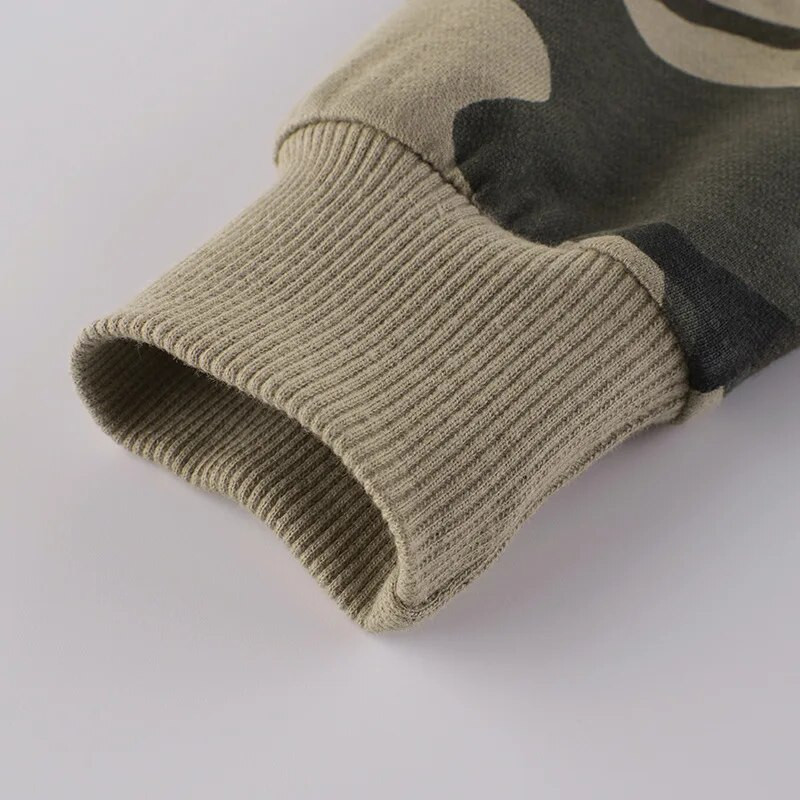 2021. aasta sügisene beebipoiste kapuuts 100% puuvillane õhuke kakivärvi kamuflaažiga kapuutsiga riided Laste poiste tüdrukute lukuga mantel Kevad sügisriided