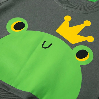 SAILEROAD 2022 Νέα Φούτερ για αγόρια 2-7 ετών Ρούχα Βαμβακερά εξωτερικά ενδύματα κινουμένων σχεδίων Crown Frog Baby Tops Kids Toddler Hoodie