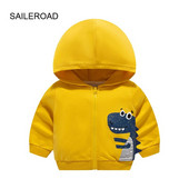 SAILEROAD 2023 Jaunais rudens 2–7 gadi Apģērbi Kokvilnas Virsdrēbes Multfilmas Dinozauri Zēni Zēni Topi Bērniem Mazu bērnu sporta krekli