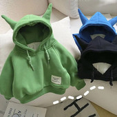 Ziemas zēni jauni džemperi bērniem, polsterēti, biezināti puloveri, bērnu ar kapuci ar garām piedurknēm, piemīlīgi zīdaiņu modes apģērbi 2-8 g.