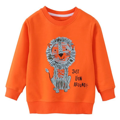 Šokinėjimo metrai Ruduo Pavasaris Berniukai Merginos Megztiniai Gyvūnai Spaudiniai Mada Medvilnė Vaikiški Drabužiai Ilgomis rankovėmis Mažylio marškinėliai Marškinėliai