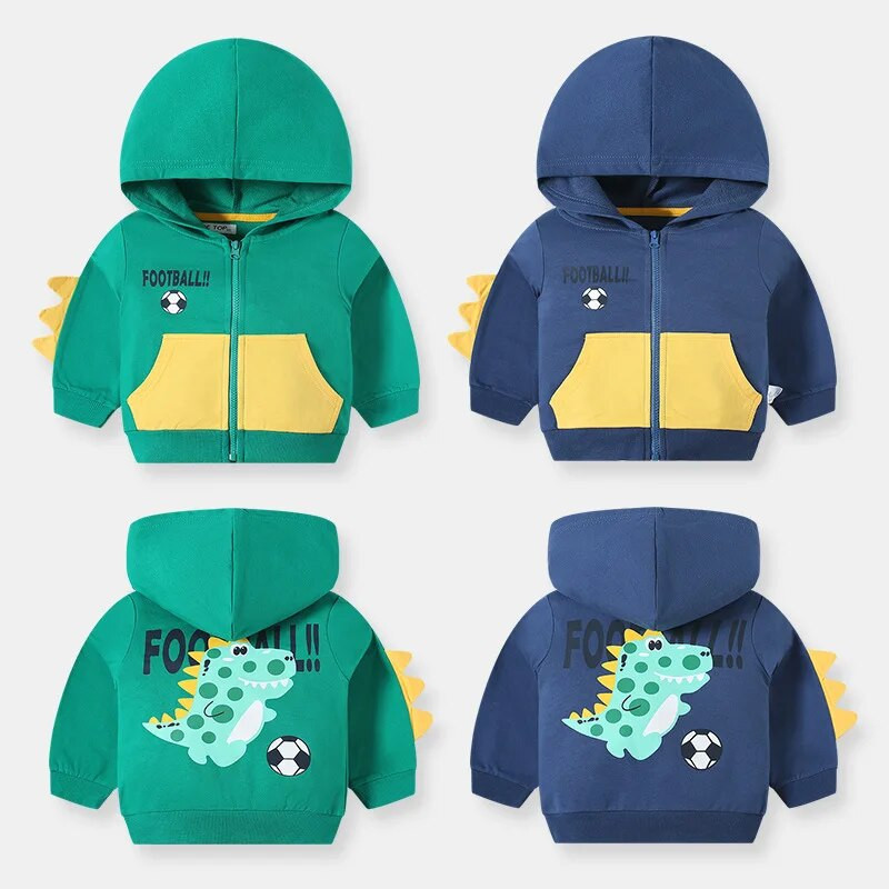 SAILEROAD 2023 Naujasis ruduo 2–7 m. Drabužiai Medvilniniai Viršutiniai drabužiai Animaciniai filmai Dinozaurų Futbolas Kūdikių ir berniukų palaidinukai Vaikiški megztiniai mažyliams