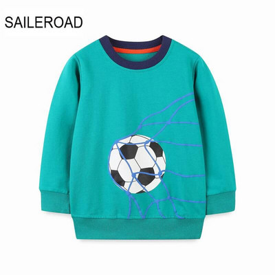 SAILEROAD Άνοιξη 2022 Νέα Αγόρια 2-7 ετών Αγόρια Ρούχα Βαμβακερά καρτούν εκσκαφέας Μπλουζάκια Κορίτσια Παιδικά Φούτερ με κουκούλα για νήπια