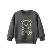 Cartoon Bear Hoodies Boys 2023 Winter New Warm Velvet παιδικό φούτερ Casual μακρυμάνικο πουλόβερ κορυφαία παιδική στολή
