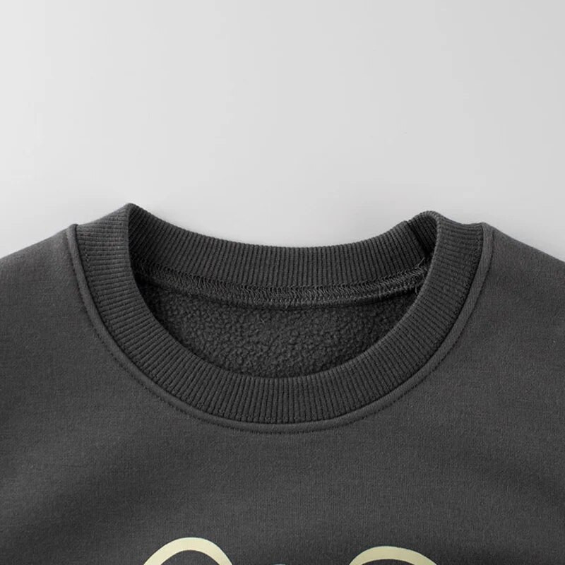 Cartoon Bear Hoodies Boys 2023 Winter New Warm Velvet παιδικό φούτερ Casual μακρυμάνικο πουλόβερ κορυφαία παιδική στολή