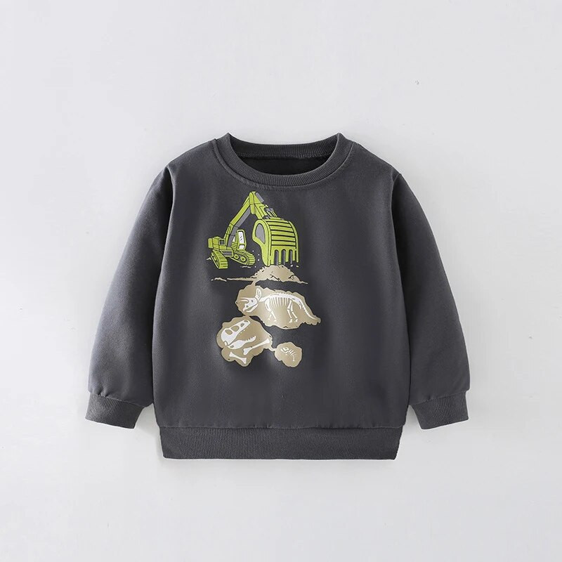 SAILEROAD Άνοιξη Νέα Αγόρια 2-7 ετών Ρούχα Βαμβακερά εξωτερικά ενδύματα κινουμένων σχεδίων εκσκαφέας δεινόσαυροι Baby tops Παιδικά μπλουζάκια για νήπια