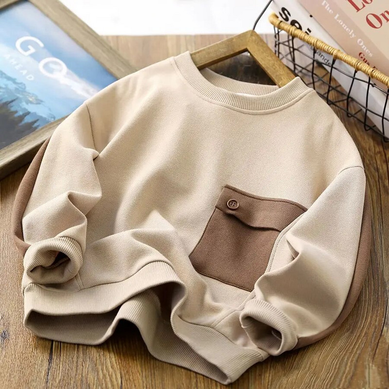 Teismelised lapsed, poisid 4–12-aastased, uus 2023. aasta sügismoodne dressipluus Poiste riided Topid Pullover Rõivad Pikad varrukad kapuutsid Sügis