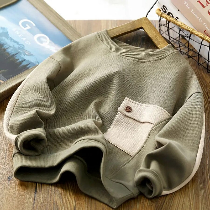 Teismelised lapsed, poisid 4–12-aastased, uus 2023. aasta sügismoodne dressipluus Poiste riided Topid Pullover Rõivad Pikad varrukad kapuutsid Sügis