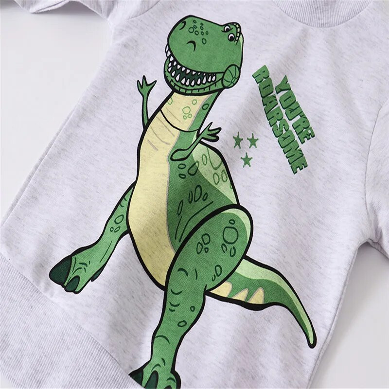 Jumping Meters Dinoszaurusz fiúk lányok pulóverek őszi tavaszra tipegő gyerekeknek ruhák menően eladó baba sport ingek