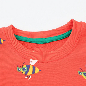SAILEROAD Есенни нови дрехи за момчета Памучни връхни дрехи с анимационни пчели Бебешки горнища за малки момичета Детски суичъри с качулка