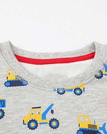 Φούτερ SAILEROAD για παιδιά Παιδικά Ρούχα Αγόρια Φθινοπωρινά Ρούχα Βαμβακερά Εξωτερικά Ενδύματα Κινουμένων Σχεδίων Εκσκαφείς Μπλουζάκια Φούτερ για παιδιά
