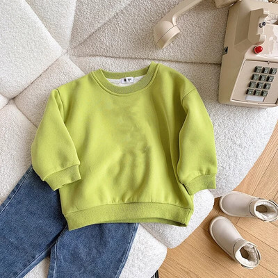 Bērnu plīša džemperis, 2023. gada rudens/ziemas zēnu viengabalains, flīsa, kultūras krekls, silts, ziemas krekls