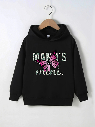 Vaikiški megztiniai, mergaičių drabužiai, drugeliai marginti megztiniai, vaikiški, pavasariniai ir rudeniniai marškinėliai berniukams 4–12 metų skaitmeniniai megztiniai su gobtuvu