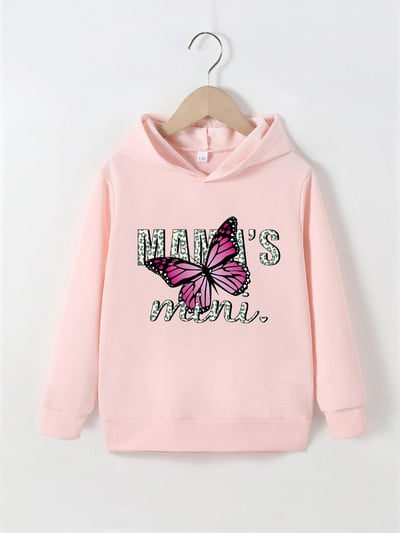 Vaikiški megztiniai, mergaičių drabužiai, drugeliai marginti megztiniai, vaikiški, pavasariniai ir rudeniniai marškinėliai berniukams 4–12 metų skaitmeniniai megztiniai su gobtuvu