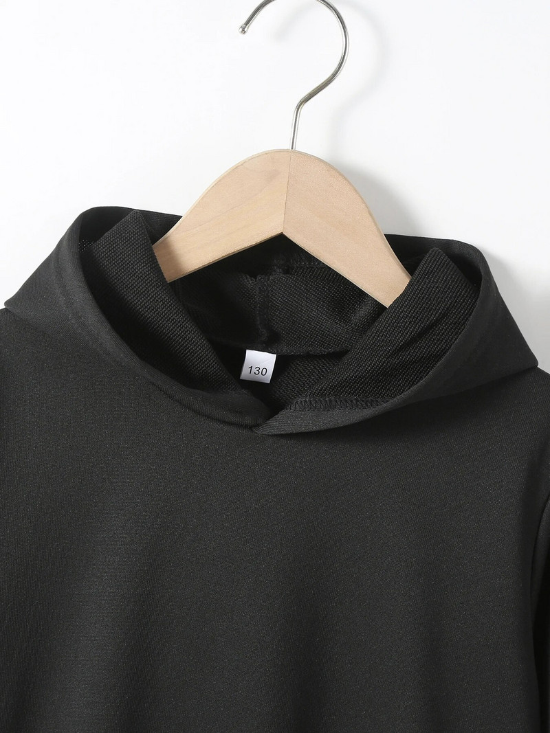 4–12-aastased lapsed, pusa, tüdrukute riided, tähestikuga trükitud kampsun, laste kevad- ja sügisene sviiter, mugav vabaaja kapuutsiga kampsun