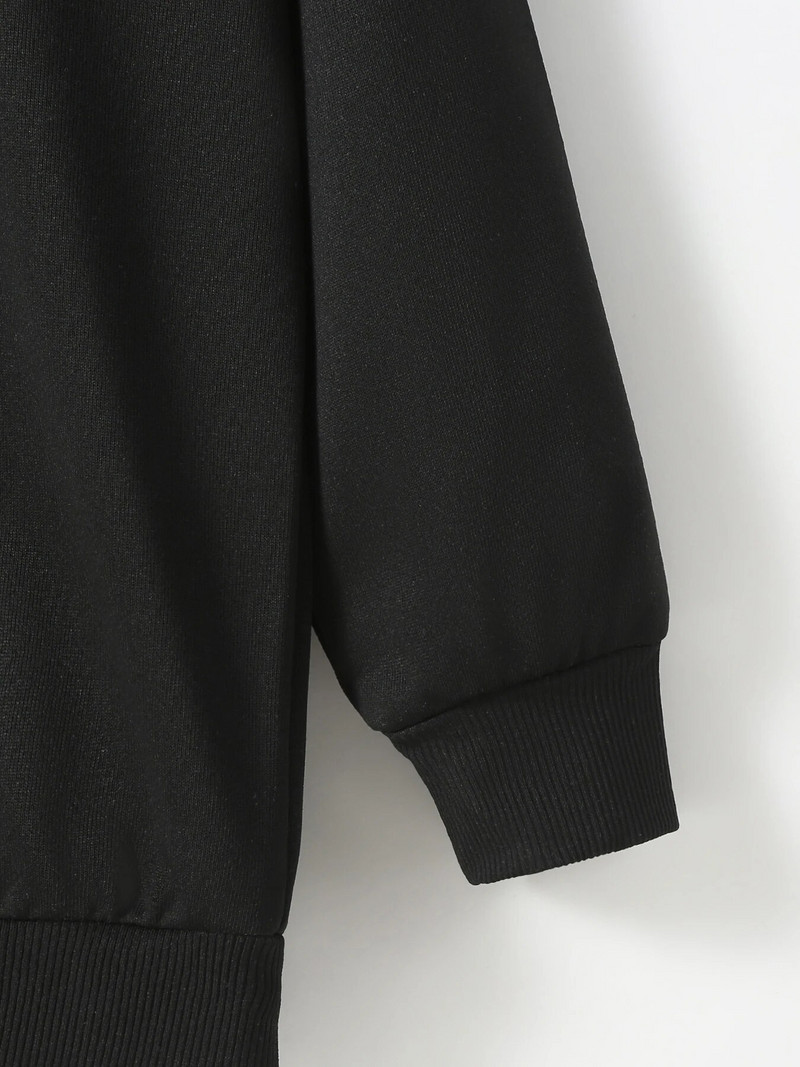 4–12-aastased lapsed, pusa, tüdrukute riided, tähestikuga trükitud kampsun, laste kevad- ja sügisene sviiter, mugav vabaaja kapuutsiga kampsun