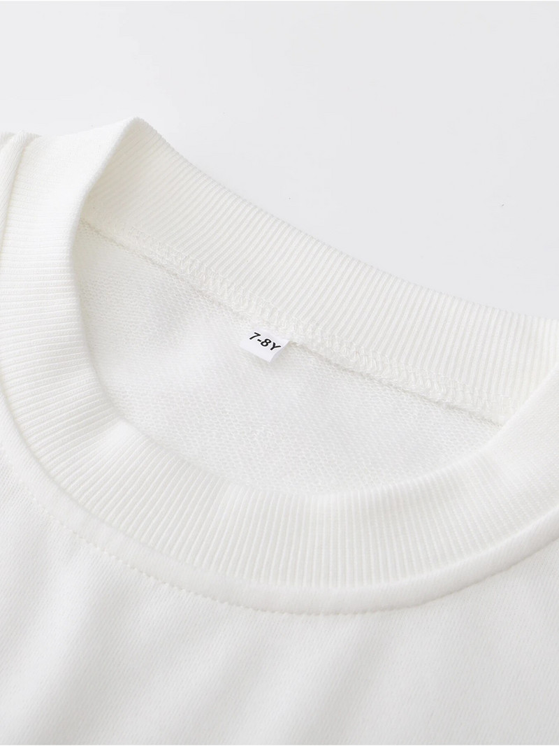 It`s Love Kids Φούτερ στάμπα Φθινοπωρινή Slim Fit Elastic Fabrics Boys and Girls Crew Lack Black Φούτερ για παιδιά