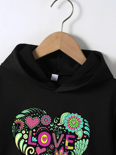 Jauns bērnu rudens ziemas džemperis ar kapuci 4–12 gadu poliestera multfilmu drukas tops zēniem un meitenēm Bērnu džemperis ar garām piedurknēm ar kapuci