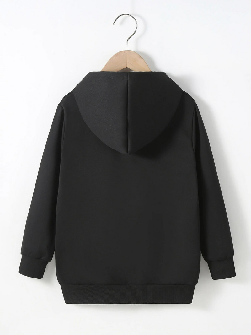 Jauns bērnu rudens ziemas džemperis ar kapuci 4–12 gadu poliestera multfilmu drukas tops zēniem un meitenēm Bērnu džemperis ar garām piedurknēm ar kapuci