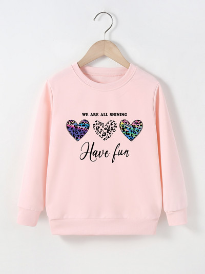 Bērnu rudens kapucis Džemperis Toddler Girl Drēbes Hoodie Džemperis Love Pattern Top Meiteņu rudens ziemas kapucis Jaka Jaka Apģērbs