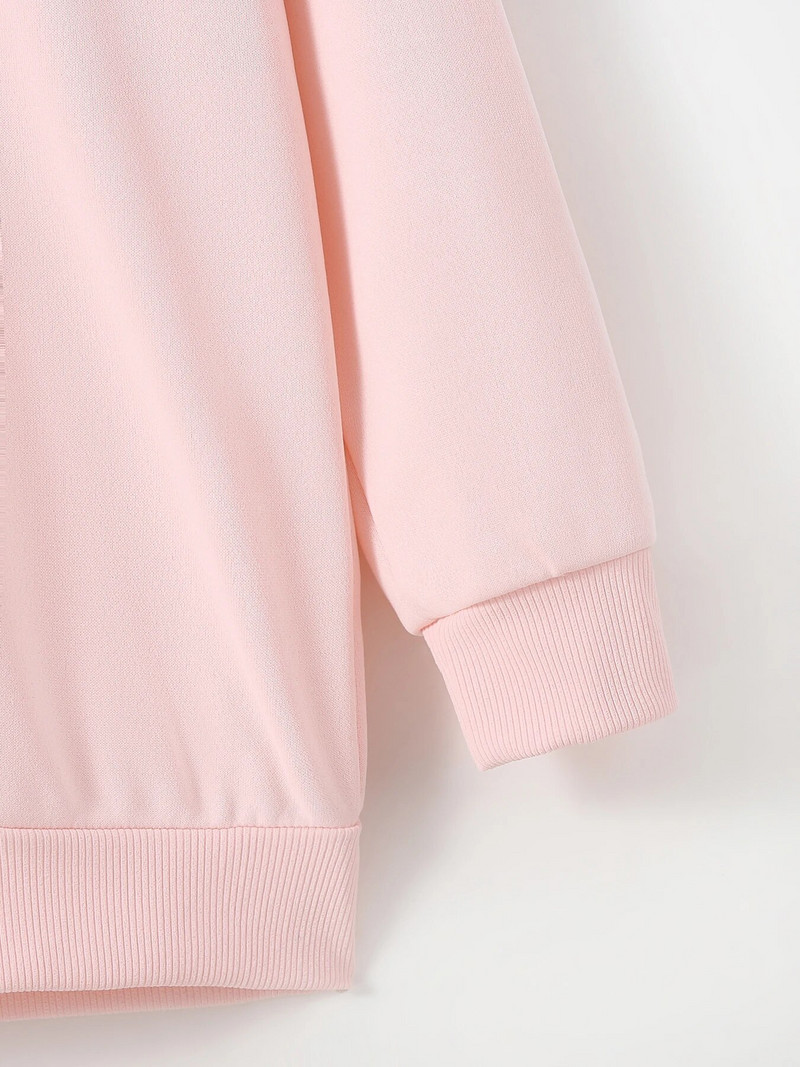 Gyerekek őszi kapucnis pulóver Tipegő lány ruhák kapucnis pulóver Love Pattern Top lányok őszi tél pulcsi kabát dzseki ruházat