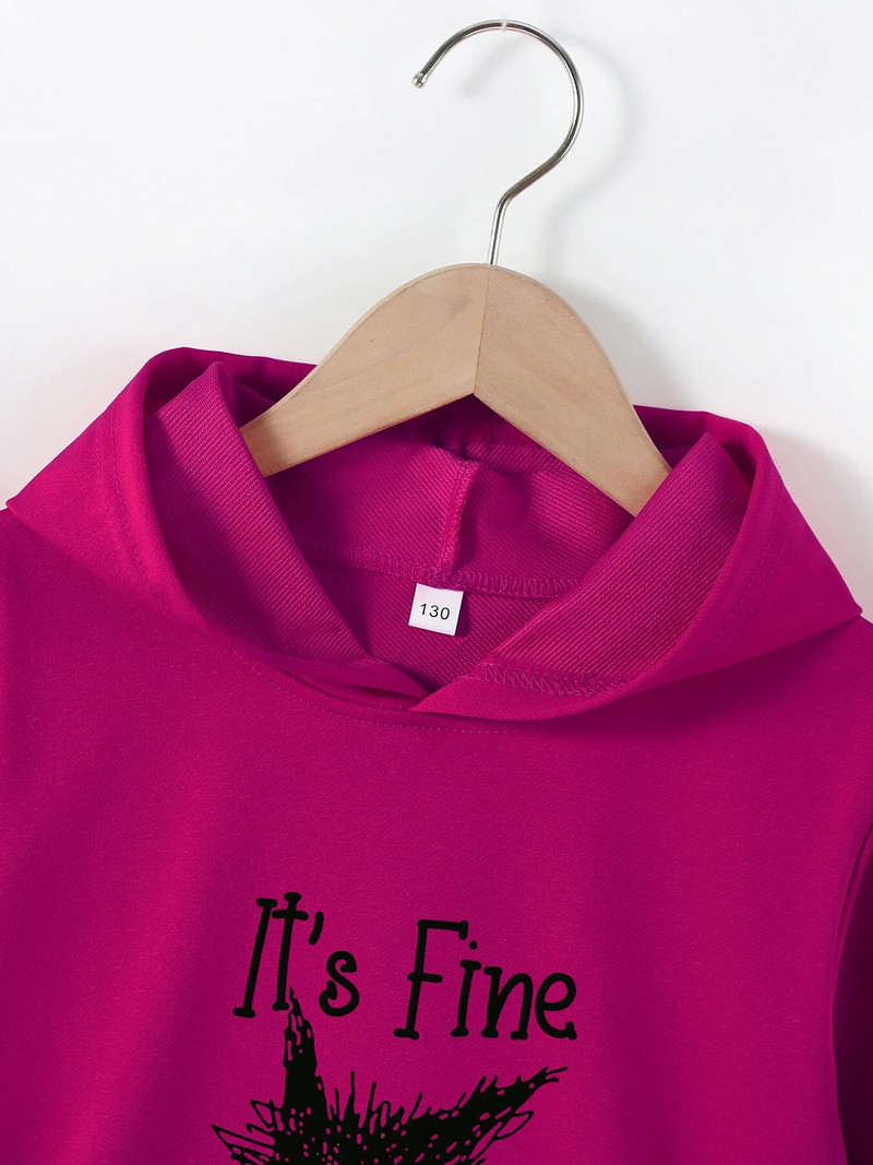 Rudens bērnu modes karikatūra 4–12 gadu vecuma meiteņu džemperis ar kapuci Poliestera bērnu džemperi, topi bērnu džemperis.