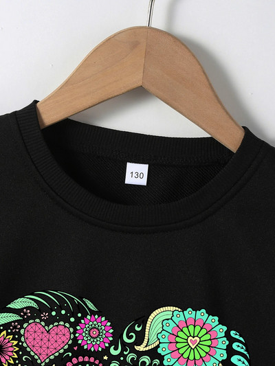 Karsts bērnu rudens un ziemas džemperis 4–12 gadus vecs poliestera karikatūras drukas tops zēniem un meitenēm Labi bērnu džemperis ar garām piedurknēm