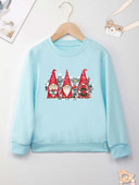 Ziemassvētku rūķu apdrukas džemperis Forša džempera apdruka New Seasons Unisex garām piedurknēm Ērts Ziemassvētku stils