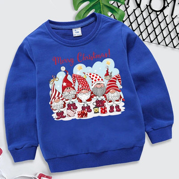 Christmas Kid Hoodie Cartoon Gnomes Χριστουγεννιάτικα πουλόβερ μακρυμάνικα Streetwear Kawaii Ρούχα για αγόρια Καλά Χριστούγεννα Φούτερ