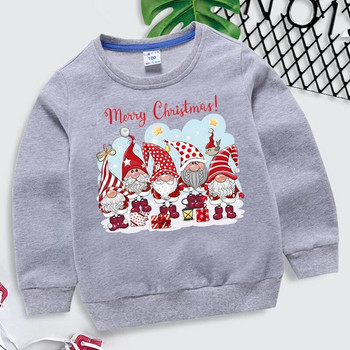 Christmas Kid Hoodie Cartoon Gnomes Χριστουγεννιάτικα πουλόβερ μακρυμάνικα Streetwear Kawaii Ρούχα για αγόρια Καλά Χριστούγεννα Φούτερ