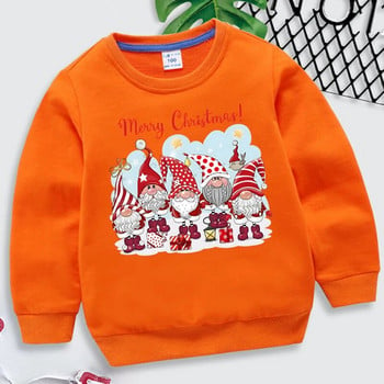 Christmas Kid Hoodie Cartoon Gnomes Χριστουγεννιάτικα πουλόβερ μακρυμάνικα Streetwear Kawaii Ρούχα για αγόρια Καλά Χριστούγεννα Φούτερ