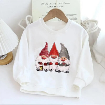 Modes, priecīgus Ziemassvētkus, bērnu džemperi Grafiski Harajuku Child bez kapuces Visiem atbilstošām tendencēm