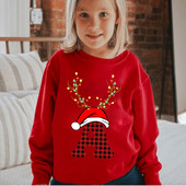 Ziemassvētku apdruka 26 Ziemassvētku pleds Alfabēts Ziemassvētku alus ar cepuri 2022 Jauns bērnu apģērbs Vienkrāsu kapuces Džemperi