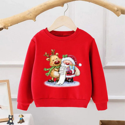 Rudens ziemas bērnu džemperis Kokvilnas zīdaiņu zēnu meiteņu kapuces Ikdienas daudzpusīgas garās piedurknes siltas multfilmas bērnu Ziemassvētku drēbes