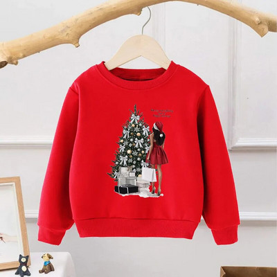 Rudens ziemas bērnu džemperis Kokvilnas zīdaiņu zēnu meiteņu kapuces Ikdienas daudzpusīgas garās piedurknes siltas multfilmas bērnu Ziemassvētku drēbes