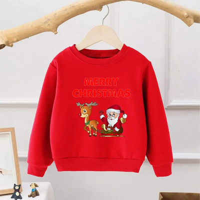 Rudens ziemas bērnu džemperis Kokvilnas zīdaiņu zēnu meiteņu kapuces Ikdienas daudzpusīgas garās piedurknes siltas multfilmas bērnu Ziemassvētku drēbes