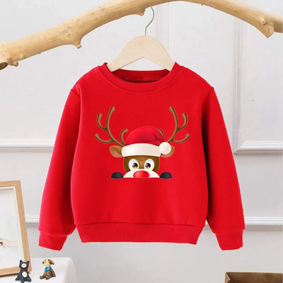 Rudens ziemas bērnu džemperis Kokvilnas zīdaiņu zēnu meiteņu kapuces Ikdienas daudzpusīgas garās piedurknes siltas multfilmas bērnu Ziemassvētku drēbes