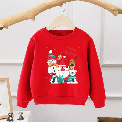 Rudens ziemas bērnu džemperis Kokvilnas zīdaiņu zēnu meiteņu kapuces Ikdienas daudzpusīgas garās piedurknes siltas multfilmas bērnu Ziemassvētku drēbes