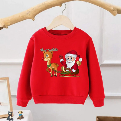 Rudens ziemas bērnu džemperis Kokvilnas zīdaiņu zēnu meiteņu kapuces Ikdienas daudzpusīgas garās piedurknes siltas multfilmas bērnu Ziemassvētku drēbes