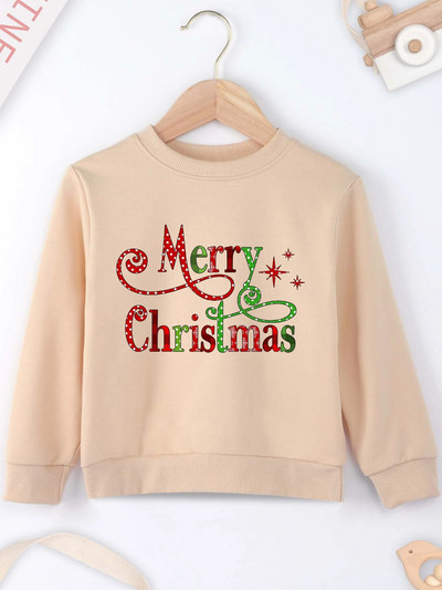 Priecīgus Ziemassvētkus apdrukāts džemperis Foršs džemperis ar apdruku New Seasons Unisex garām piedurknēm ērts Ziemassvētku stils